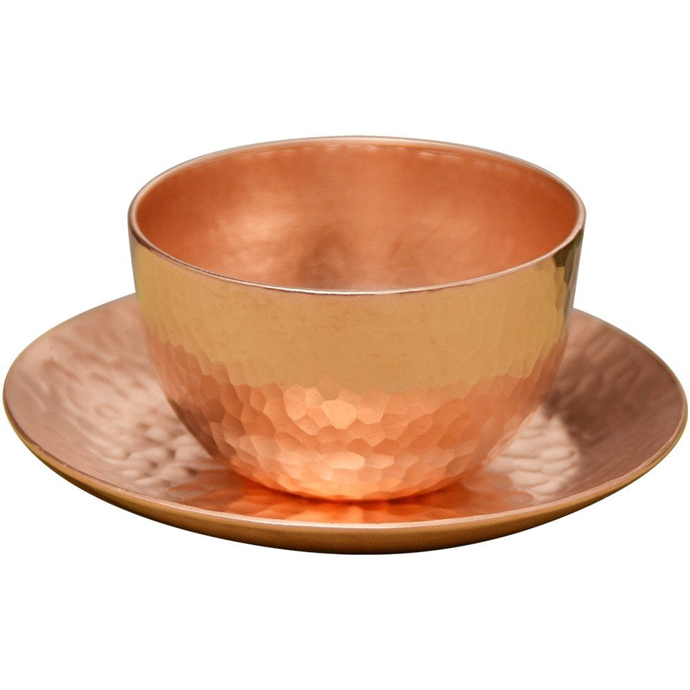 Pure Copper Hammered Cup Handmade Thickened Coffee Cup with Cup Holder Wine Beer Espresso Coffee Cup for Household Office