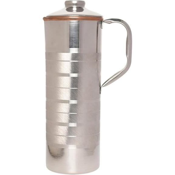 Pure Copper Lined Stainless Steel Water Jug (1L)  For Ayurvedic Health Benefits