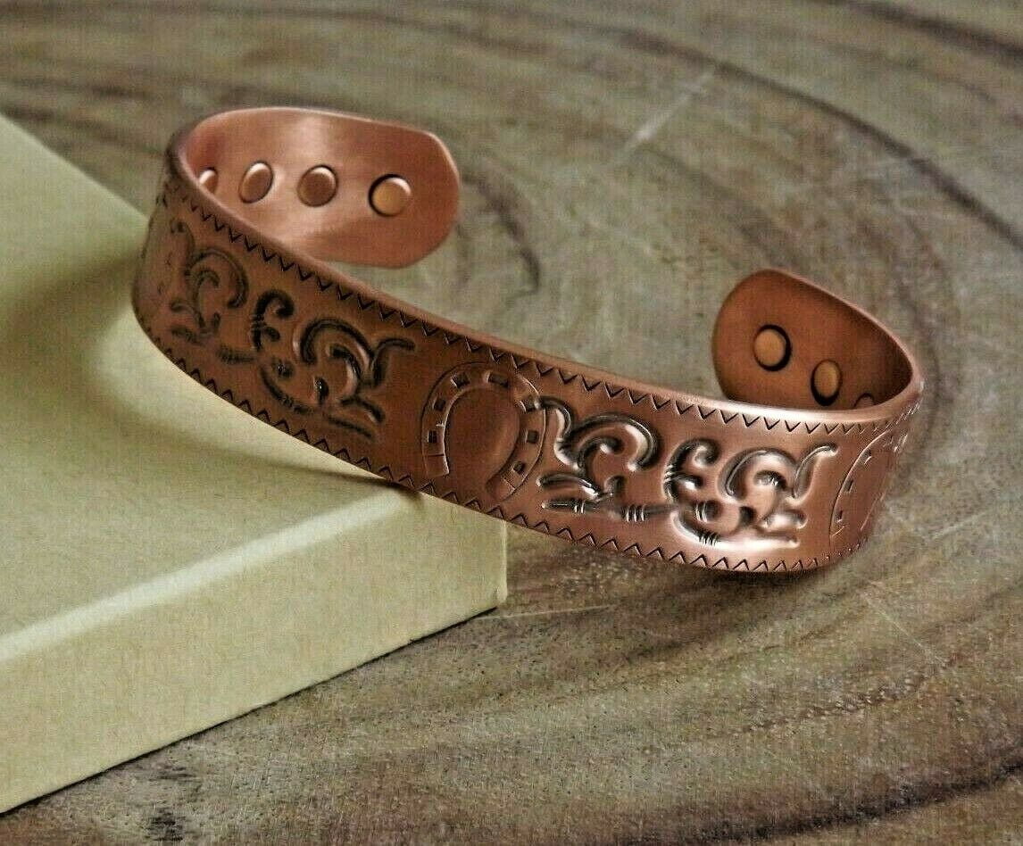 Copper bracelet bangle cuff arthritis circulati... - Folksy