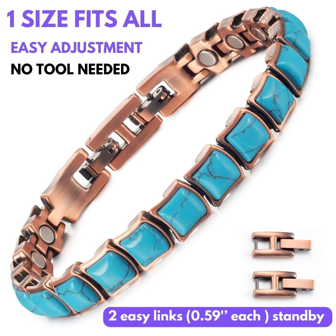 Pure Copper Bracelets for Women, 6.98.2 inches Adjustable