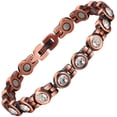 thumbnail image 1 of Pure Copper Magnetic Bracelets for Women, Cubic Zirconia Bracelets, Vintage Copper Jewelry,Gift for Mom Wife, 1 of 10