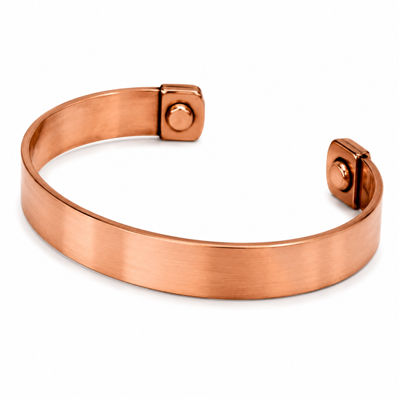 Pure Copper Magnetic Cuff Bracelet Adjustable Plain Open Bangle for Men & Women