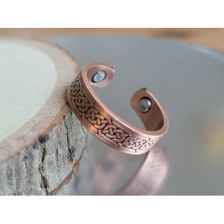 Pure Copper Magnetic Ring - Arthritis Therapy Adjustable Ring Celtic Knots by MDream