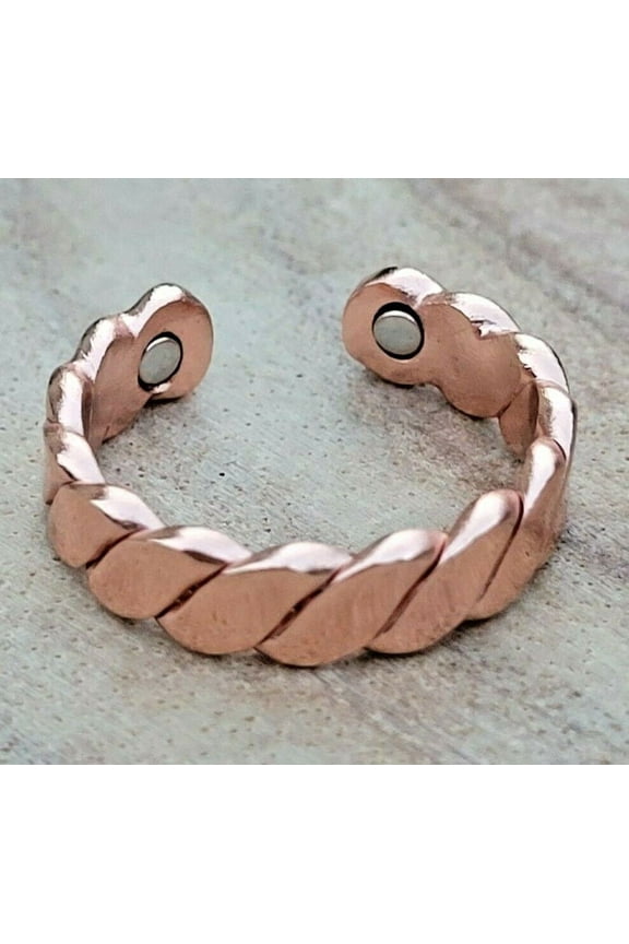 Pure Copper Magnetic Ring Men Women Adjustable Ring Twist By Mdeam