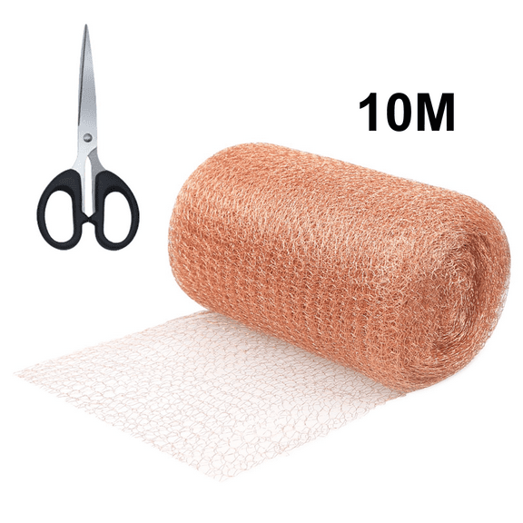 Pure Copper Mesh Slug Repellent, 6m/20 Feet Fine Wire Mesh Double Layer Copper Wire Mesh Roll, Copper Tape for Plants Slug Control Rat Snail Birds Insect for Garden Pest Control