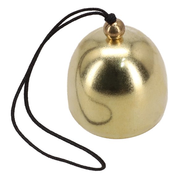 Pure Copper Metal Bell Wind Chime Pendant Anti-theft Door Bell Home Decorat, Black Rope