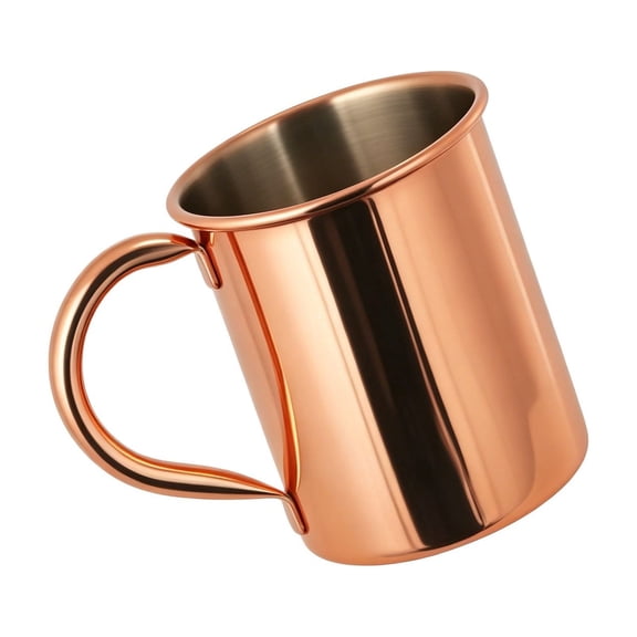Pure Copper Mugs 12Oz, Durable Moscow Mule Cocktail Drinking Cups, Reusable Moscow Mule Copper Mug For Cold Beer Beverages, Handcrafted Barware Copper Mugs for Home Party Use,1Pc(Bronze,3.4x3.4x3.6")