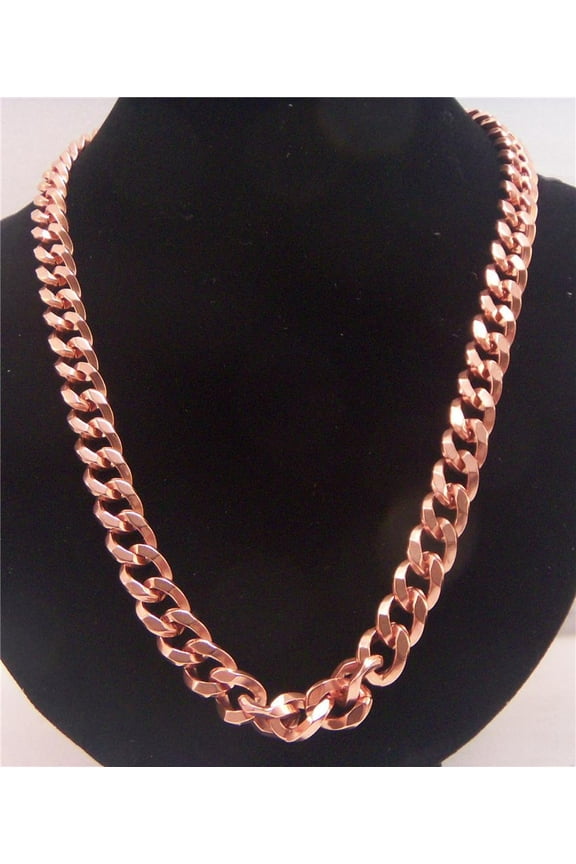 Pure Copper Necklace Made in USA Sturdy Durable Weighted Copper for Healing