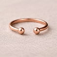 thumbnail image 1 of Pure Copper Open Ring, Minimalist Adjustable Copper Band, Handmade Boho Stacking Ring, Dainty Everyday Jewelry, 1 of 2