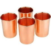 Pure Copper Plain Drinking Copper Glass Set of 4
