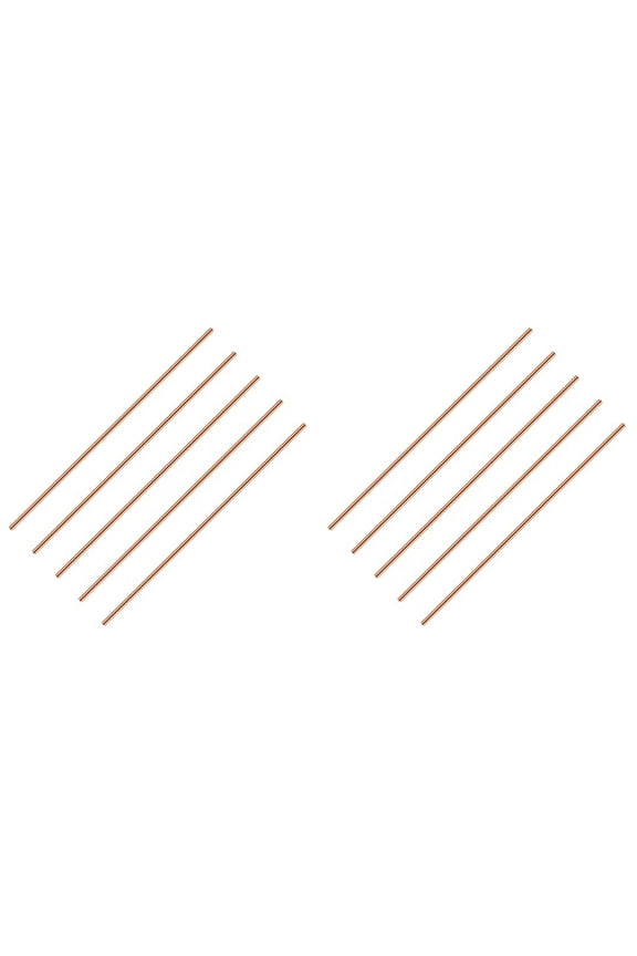 Pure Copper Round Rod 11.8 Inch Length Bare Copper Metal Rod Solid Copper Rod Lathe Bar Stock (10 Pcs, 5 mm Dia),10 x copper rods