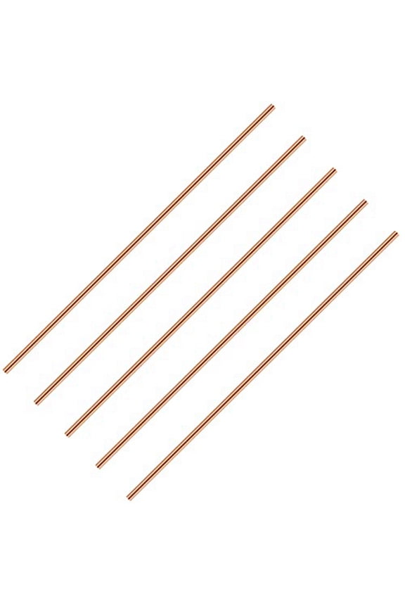 Pure Copper Round Rod 11.8 Inch Length Bare Copper Metal Rod Solid Copper Rod Lathe Bar Stock (5 Pcs, 3 mm Dia)