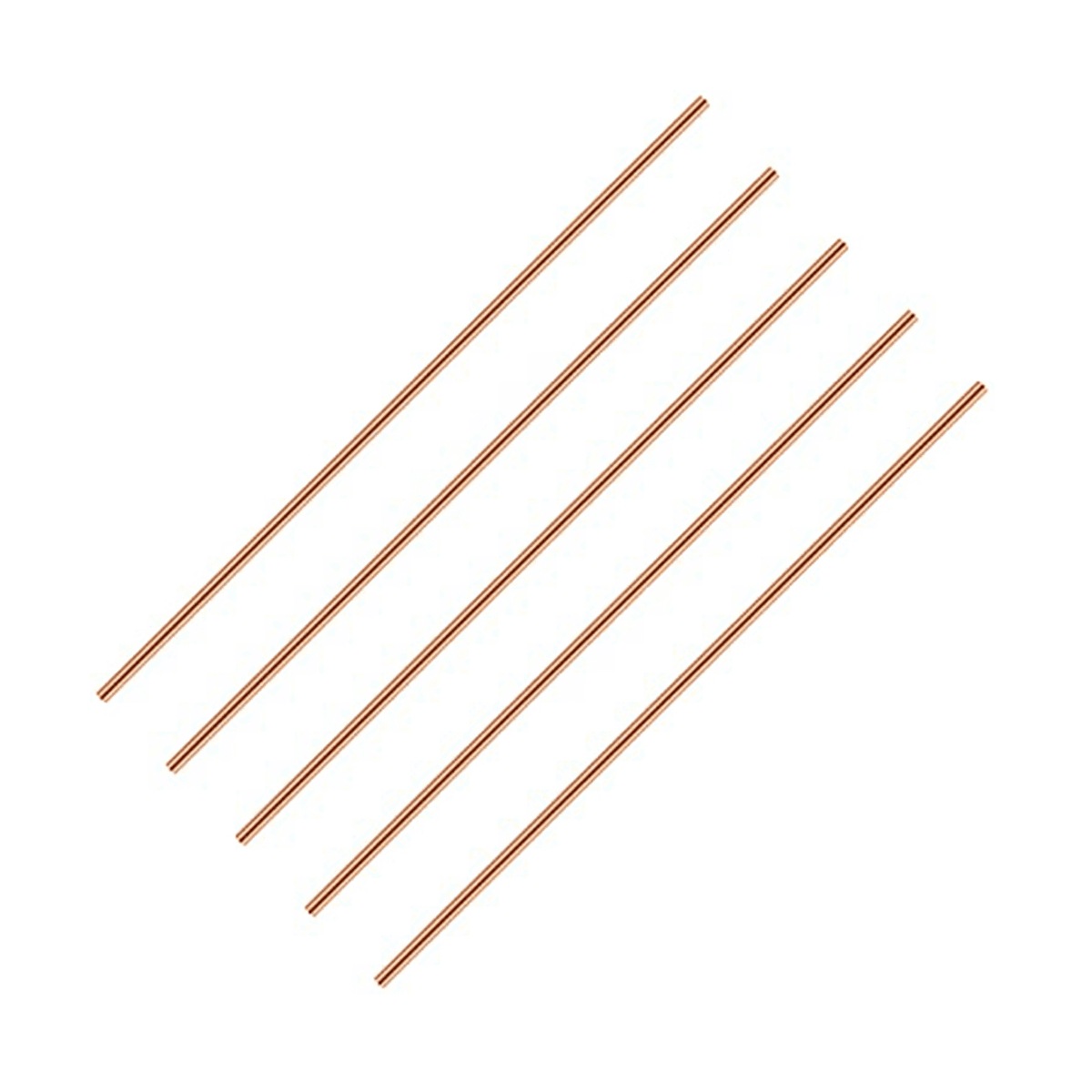 Pure Copper Round Rod 11.8 Inch Length Copper Rod(5 Pcs, 6 mm Dia