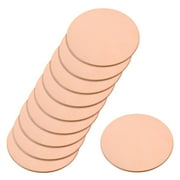 Pure Copper Sheet, 2" x 0.04" 18 Gauge T2 Copper Metal Round Plate for Crafts, Electrical Repairs, 10 Pack