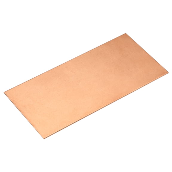 Pure Copper Sheet, 8" x 4" x 0.05" 16 Gauge T2 Copper Metal Plate for Crafts, Electrical Repairs