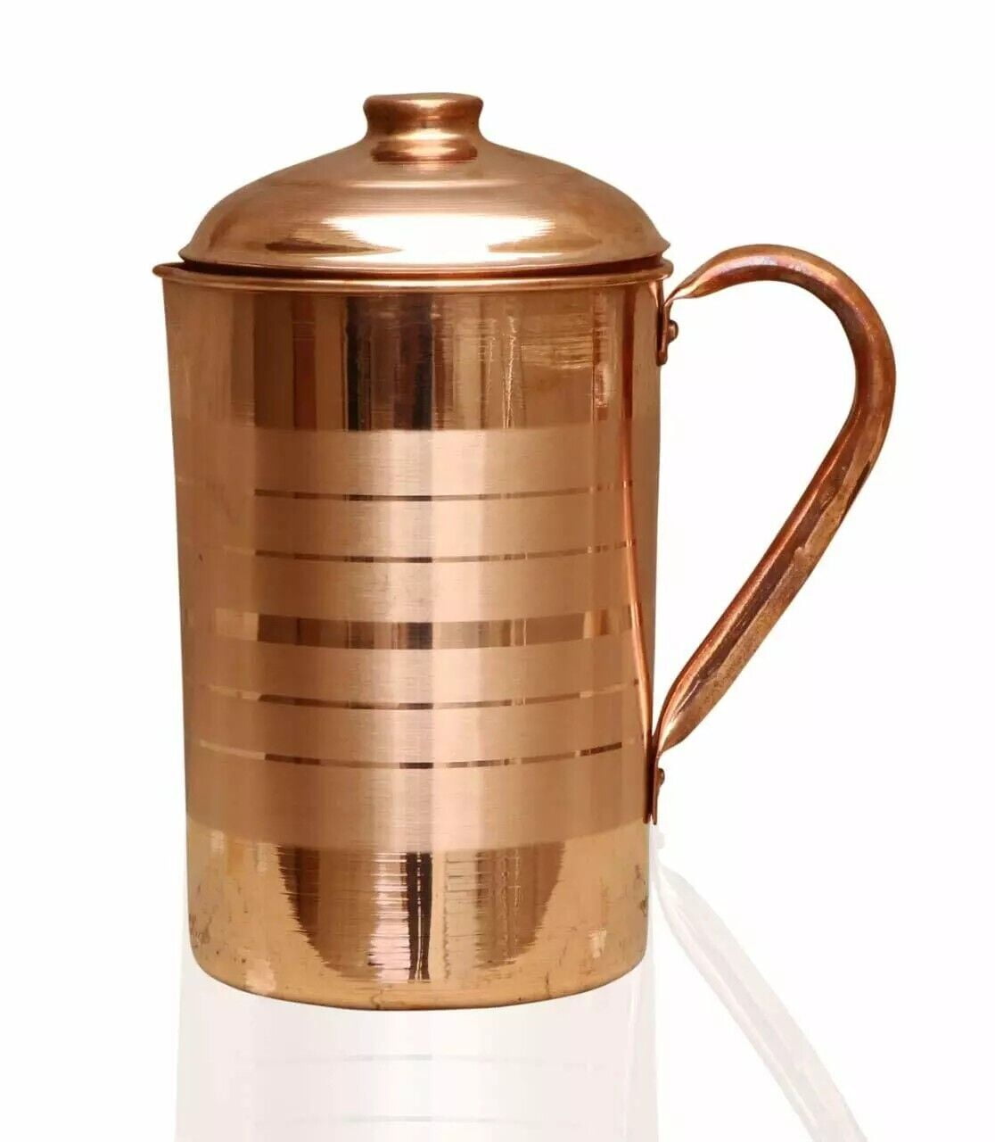 Pure Copper Smooth Water Jug/Copper Pitcher for Ayurveda Health Benefit 100% 1.5 L