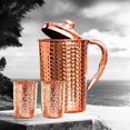 thumbnail image 1 of Pure Copper Smooth Water Jug Copper Pitcher for Ayurveda Health Health Benefit (1500 ml, 300 ml), 1 of 3