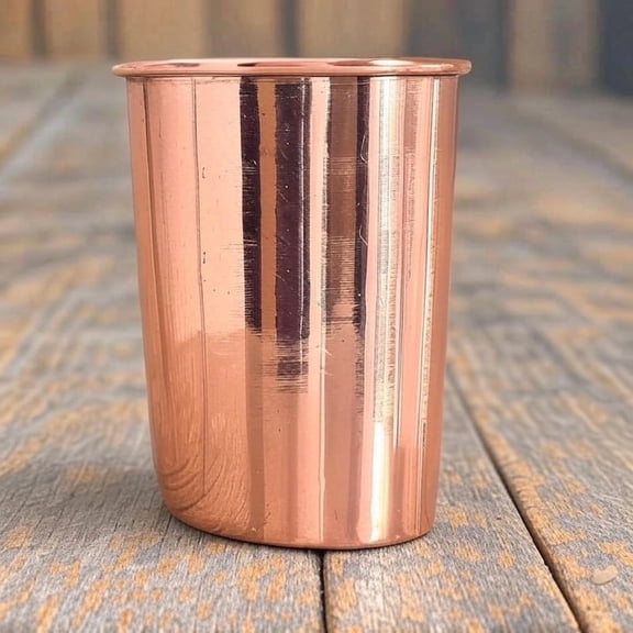 Pure Copper Tumblers for Drinking - Ayurvedic Health Pure Copper Cups Pack Of 6