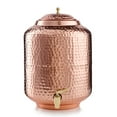 thumbnail image 1 of Pure Copper Vessel Tank Pot Matka 18 Liter Hammered Copper Water Dispenser Container Pot , Storage Pot, 1 of 1