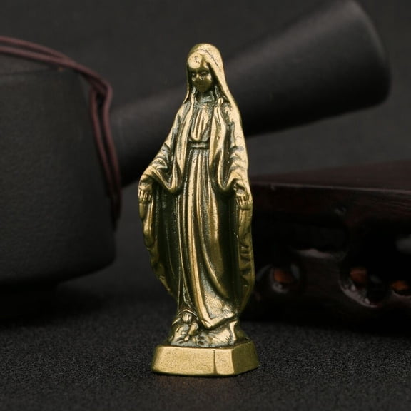 Pure Copper Virgin Mary Antique Decorative Handicraft Collection Handmade