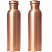 Pure Copper Water Bottle, 1000ml- Pack of 2 2000 ml Water Bottle | Copper Bottle | Gift Set | Office Use| Sports| Daily Use