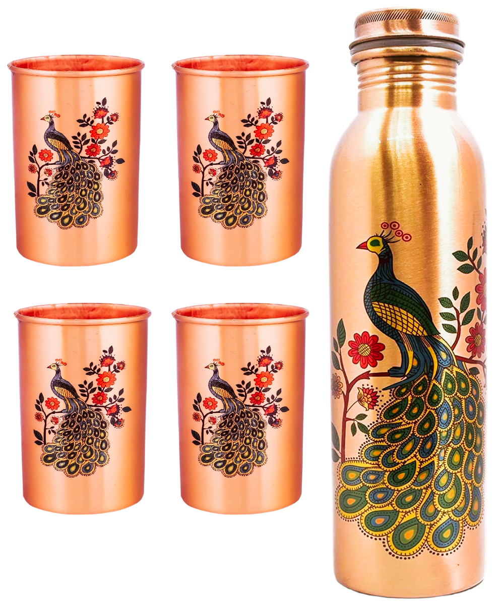 Copper Bottles And Glasses