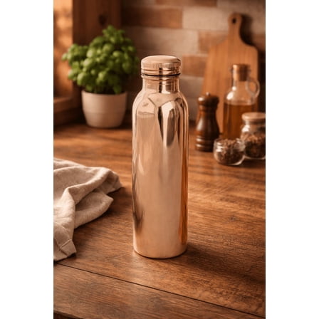 Pure Copper Water Bottle With Leak Proof Contains Ayurveda Health Benefits For Drinking Water Bottle 900Ml