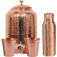 thumbnail image 1 of Pure Copper Water Dispenser Pot Matka for Storing Water and Drinking Purposes with Tap Gift Set 14 Liter Tank 2 Glass 1 Bottle, 1 of 1