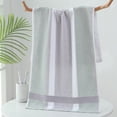 thumbnail image 1 of Pure Cotton Absorbent Bath Towel Soft Thick Quick Dry Towel for Bathroom Gym Beach Spa Home Use Large Size Bath Sheet Quick Drying Fabric Striped Design, 1 of 5