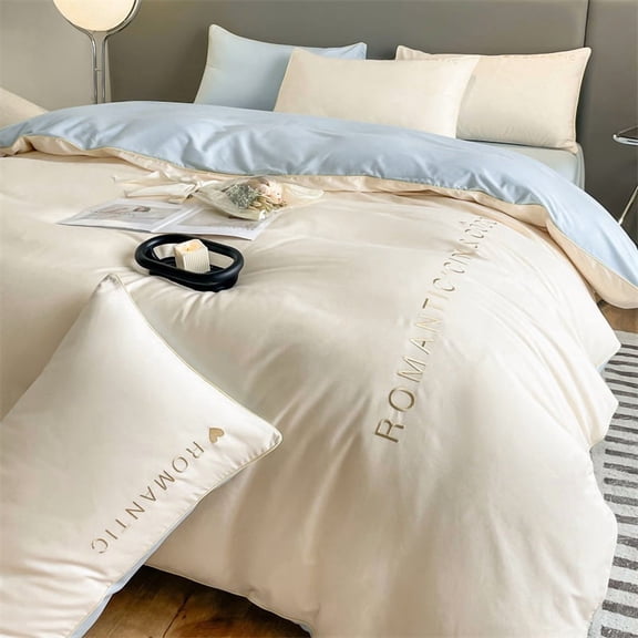 Pure Cotton Bedding Set - Soft & Breathable 3 or 4 Piece Bed Linen for All Seasons