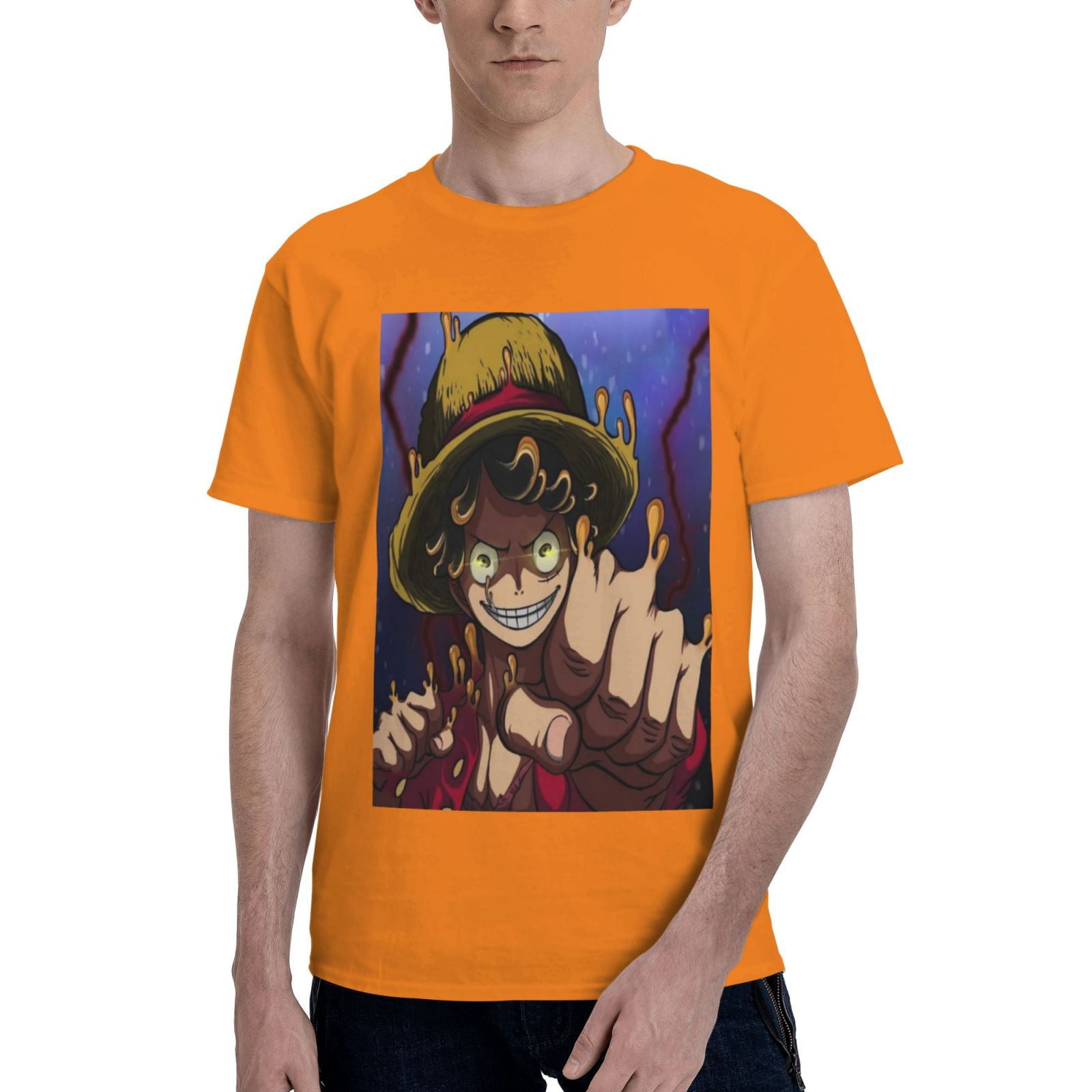 Pure Cotton Comfort One Piece Anime Rubber Fruit Luffy Custom T-shirt 