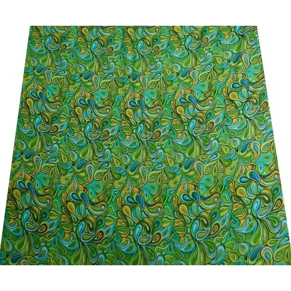 Pure Cotton Fabric 41" Width Floral Printed Multicolor Crating Dress Sewing Fabric By Per Yard