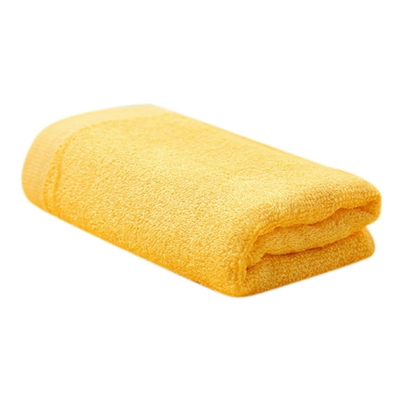 Pure Cotton Hand Towel Thick Absorbent - Soft Cotton Quick-Dry Face & Hand Towel for Bathroom Kitchen, Plush Thickened Hand Towel, Durable Home & Travel Essential Light Yellow