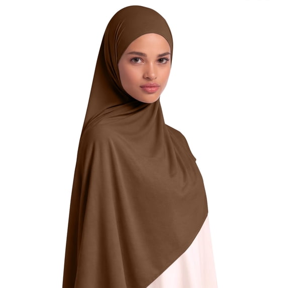 Pure Cotton Headscarf, Soft Breathable Wrap Shawl, Opaque Turban, Smooth Comfortable Versatile Neck Head Accessory for Wear Leisure Dressing Fashion Head Decor,Brown