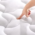 thumbnail image 1 of Sleep Zone Mattress Topper Twin Mattress Pad, Cooling Quilted Fitted Mattress Cover, Machine Washable Mattress Protector, Soft Fluffy Down Alternative, Deep Pocket 8~21 inch (White, Twin), 1 of 8