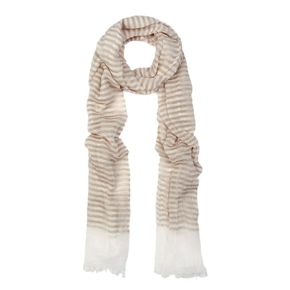 Pure Cotton Lightweight Narrow Striped Fashion Scarf