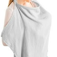 thumbnail image 1 of Pure Cotton Nursing Cover Multi-Functional Breastfeeding Shawl with Adjustable Strap for Car Seat and Stroller 75x95cm, 1 of 6