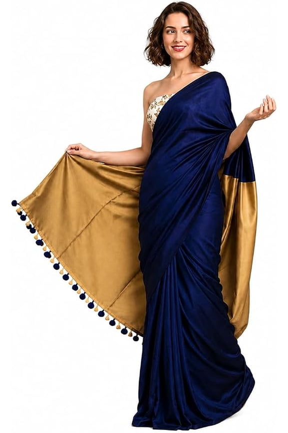Pure Cotton Saree for Women with Blouse Piece, Soft Traditional Indian Sari for Party Wear, Wedding, Festival