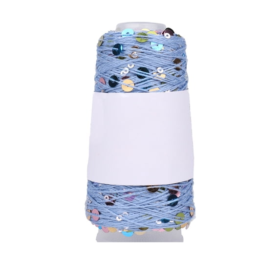 Pure Cotton Sequin Yarn 160m,Hand-Knitted Thread with Various Sizes of Sequins,DIY Knitting Supplies for Clothing and Apparel Making
