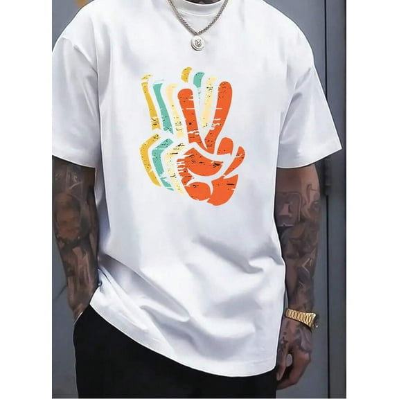 Pure Cotton T-Shirt) Men's Summer Round Neck Short Sleeved Casual Pure Cotton