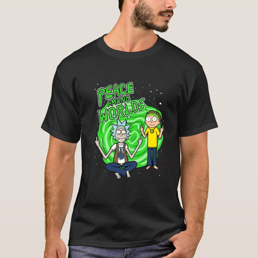 Pure Cotton T-shirt Rick and Morty Printing Short Sleeves,T-shirt