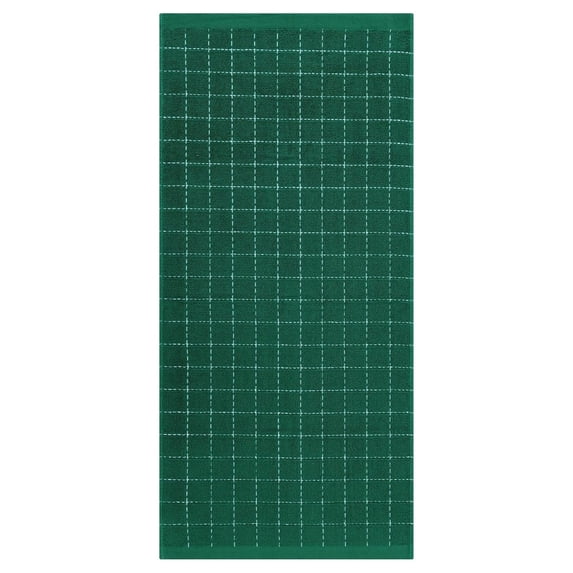 Pure Cotton Terry Kitchen Towels, Checkered Designed, Soft and Super Absorbent Dish Towels Kitchen Towels Green 28*13 In