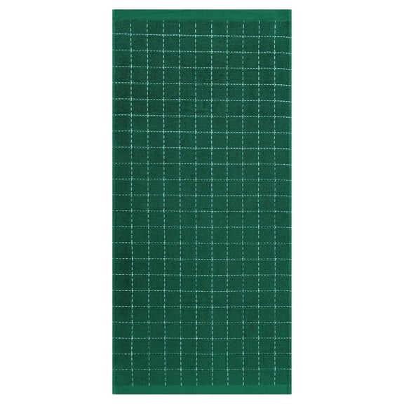 Pure Cotton Terry Kitchen Towels, Checkered Designed, Soft and Super Absorbent Dish Towels Kitchen Towels Green 28*13 In
