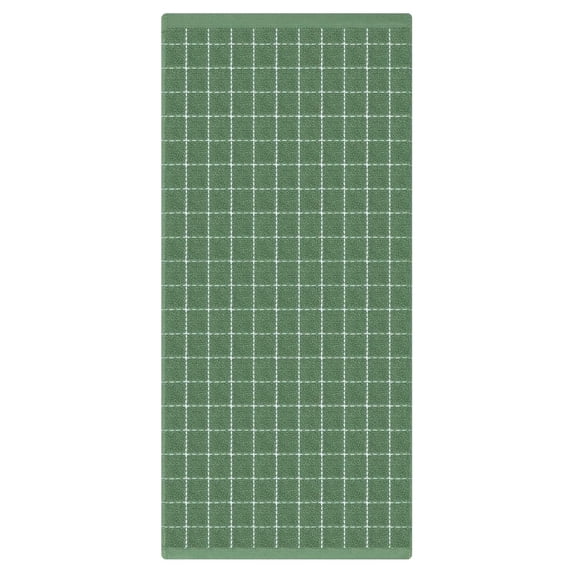 Pure Cotton Terry Kitchen Towels, Checkered Designed, Soft and Super Absorbent Dish Towels Kitchen Towels Light Green 28*13 In