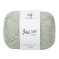 thumbnail image 1 of Pure Cotton Yarn for Hand Knitting Smooth Soft Texture Craft Thread for DIY Crochet Scarf Sweater Decorative Handmade Projects Pink Blue Color,cotton yarn,08 Light Gray,1PC, 1 of 1