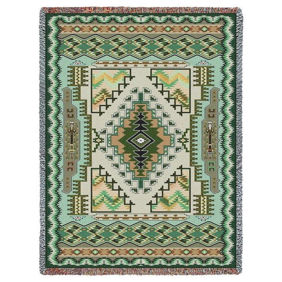 Pure Country Weavers Painted Hills Blanket Sage Tapestry Throw Woven from Cotton - Made in The USA (72x54)