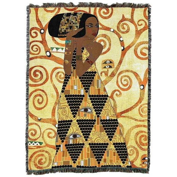 Pure Country Weavers African American Pride Blanket - African Style - African Cultural Tapestry Throw Woven from Cotton - Made in the USA (72x54)