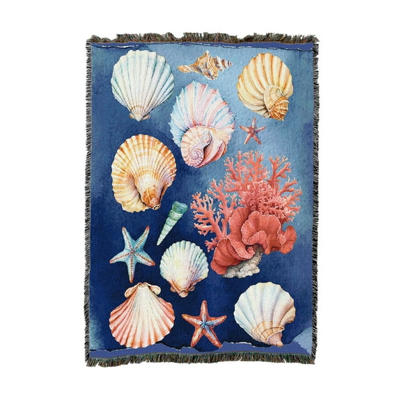 Pure Country Weavers Color Of The Ocean Medium Tapestry Throw Woven from Cotton - Made in The USA (50x60)