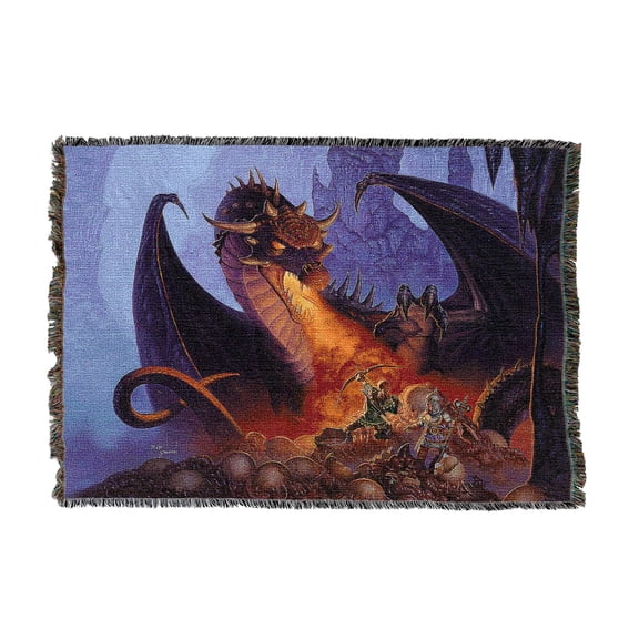 Pure Country Weavers Dragons Lair Medium Tapestry Throw Woven from Cotton - Made in The USA (50x60)