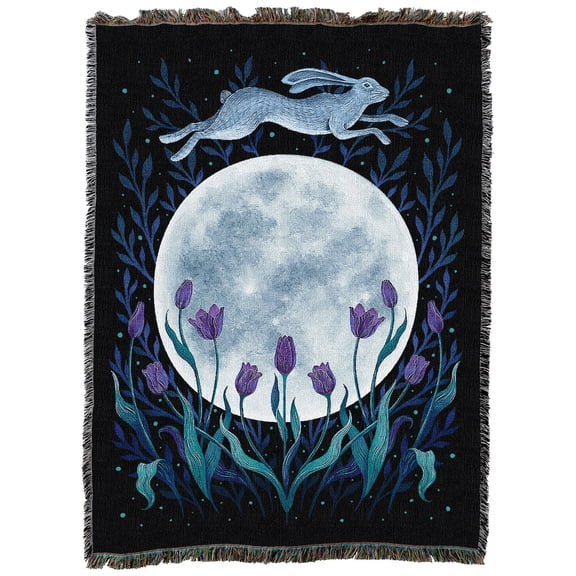 Pure Country Weavers Easter Moon XL Tapestry Throw Woven from Cotton - Made in The USA (82x62)